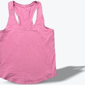 Lululemon Love Tank Top Pink Pima Cotton Racerback Sleeveless Shirt Women Size 6